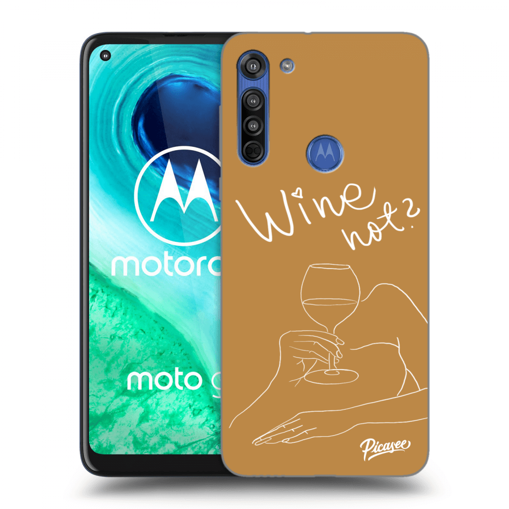 Picasee Motorola Moto G8 Hülle - Transparentes Silikon - Wine not
