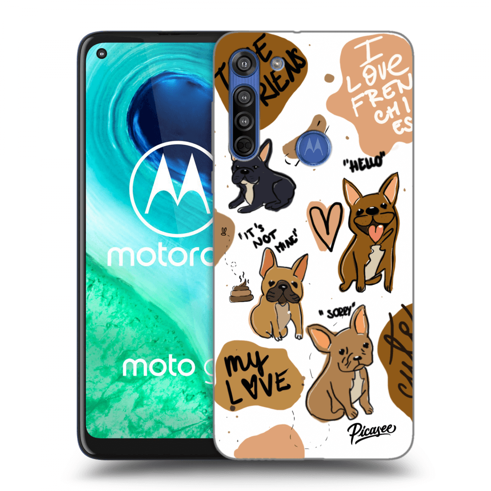 Picasee Motorola Moto G8 Hülle - Transparentes Silikon - Frenchies