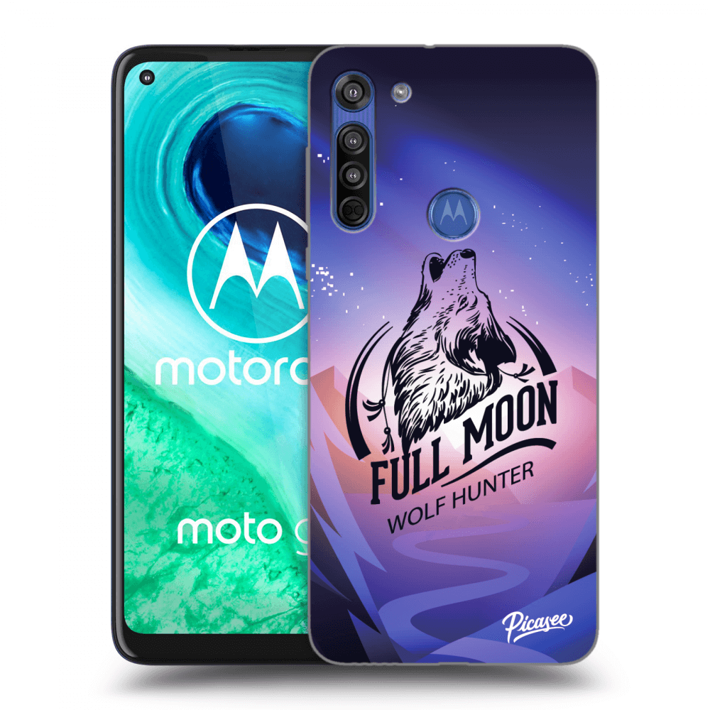 Picasee Motorola Moto G8 Hülle - Transparentes Silikon - Wolf