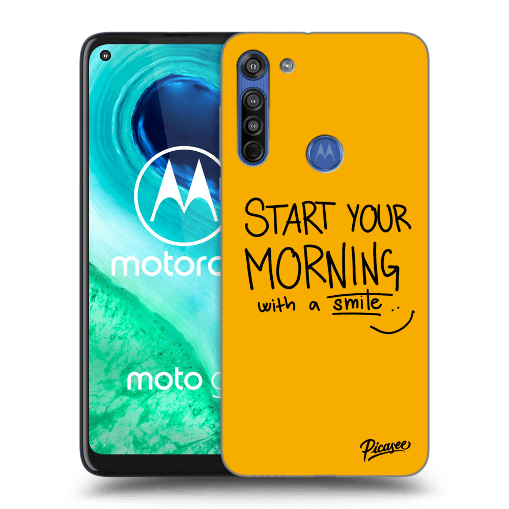 Picasee Motorola Moto G8 Hülle - Schwarzes Silikon - Smile