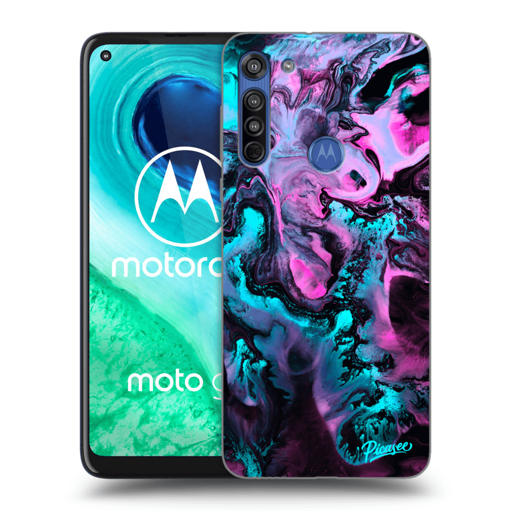 Picasee Motorola Moto G8 Hülle - Schwarzes Silikon - Lean