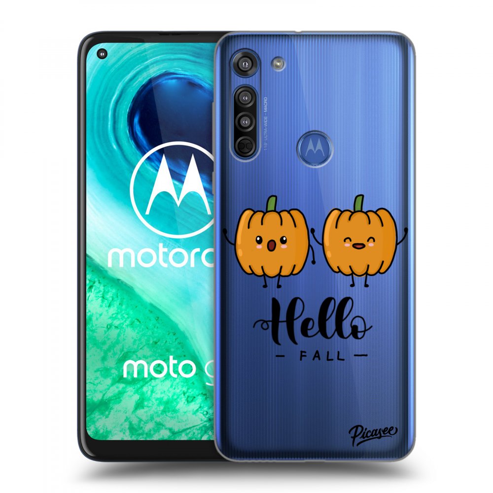 Picasee Motorola Moto G8 Hülle - Transparentes Silikon - Hallo Fall
