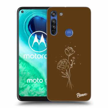 Hülle für Motorola Moto G8 - Brown flowers