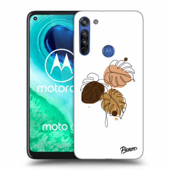 Picasee Motorola Moto G8 Hülle - Schwarzes Silikon - Monstera