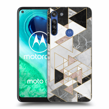 Picasee Motorola Moto G8 Hülle - Schwarzes Silikon - Light geometry