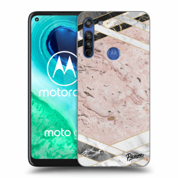 Hülle für Motorola Moto G8 - Pink geometry