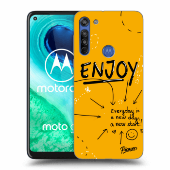 Picasee Motorola Moto G8 Hülle - Schwarzes Silikon - Enjoy