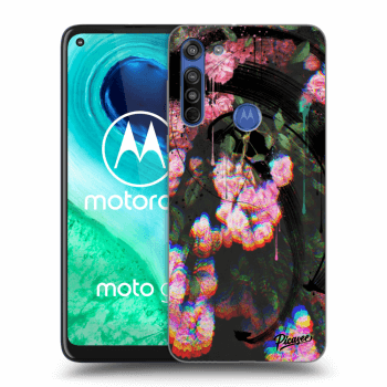 Picasee Motorola Moto G8 Hülle - Schwarzes Silikon - Rosebush black