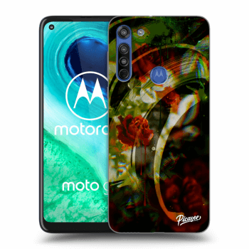 Picasee Motorola Moto G8 Hülle - Schwarzes Silikon - Roses color