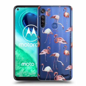 Hülle für Motorola Moto G8 - Flamingos