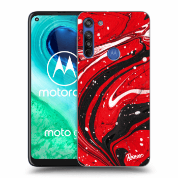 Hülle für Motorola Moto G8 - Red black