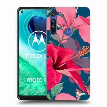 Picasee Motorola Moto G8 Hülle - Transparentes Silikon - Hibiscus