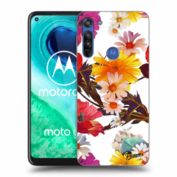 Picasee Motorola Moto G8 Hülle - Schwarzes Silikon - Meadow