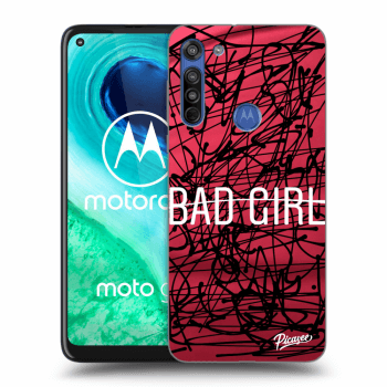 Picasee Motorola Moto G8 Hülle - Schwarzes Silikon - Bad girl