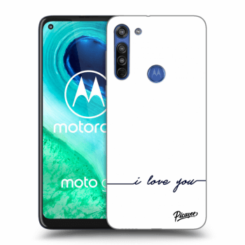 Picasee Motorola Moto G8 Hülle - Transparentes Silikon - I love you