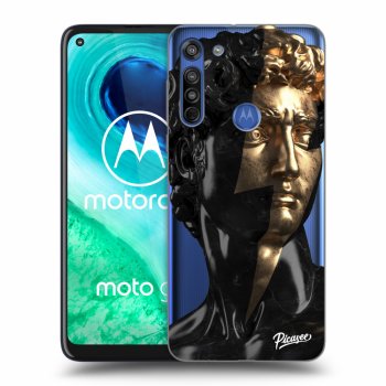 Picasee Motorola Moto G8 Hülle - Transparentes Silikon - Wildfire - Black