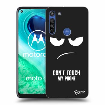 Picasee Motorola Moto G8 Hülle - Schwarzes Silikon - Don't Touch My Phone