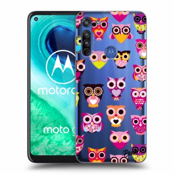 Picasee Motorola Moto G8 Hülle - Transparentes Silikon - Owls