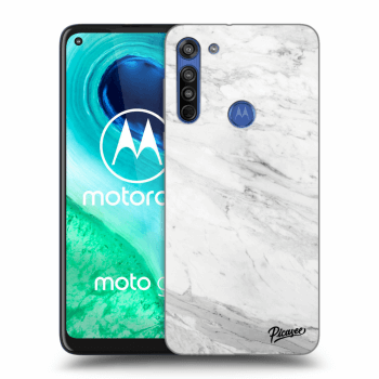Hülle für Motorola Moto G8 - White marble