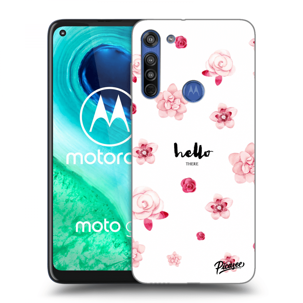 Picasee Motorola Moto G8 Hülle - Schwarzes Silikon - Hello there