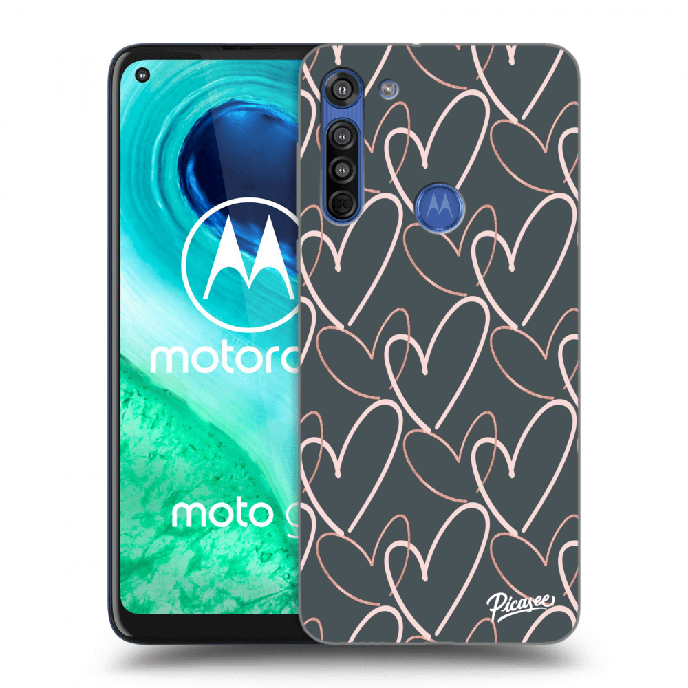 Picasee Motorola Moto G8 Hülle - Transparentes Silikon - Lots of love
