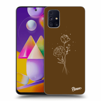 Hülle für Samsung Galaxy M31s - Brown flowers