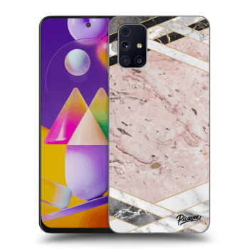 Hülle für Samsung Galaxy M31s - Pink geometry