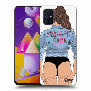Picasee Samsung Galaxy M31s Hülle - Transparentes Silikon - Crossfit girl - nickynellow