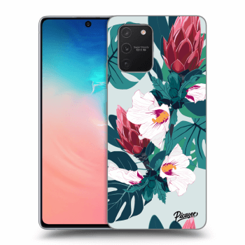 Picasee Samsung Galaxy S10 Lite Hülle - Schwarzes Silikon - Rhododendron