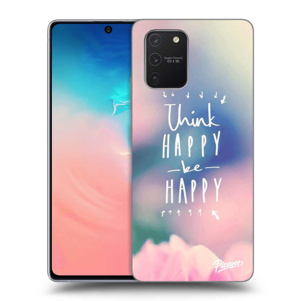 Picasee Samsung Galaxy S10 Lite Hülle - Schwarzes Silikon - Think happy be happy