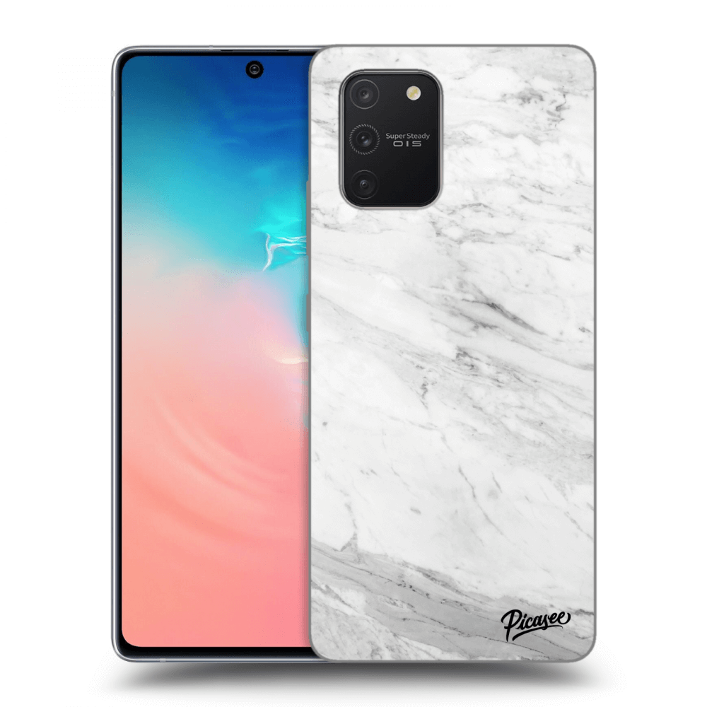 Picasee Samsung Galaxy S10 Lite Hülle - Transparentes Silikon - White marble