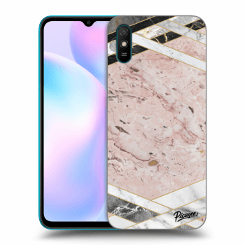 Hülle für Xiaomi Redmi 9A - Pink geometry
