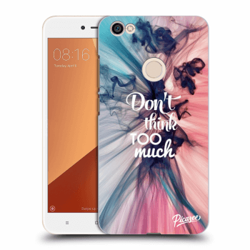 Picasee Xiaomi Redmi Note 5A Prime Hülle - Transparenter Kunststoff - Don't think TOO much