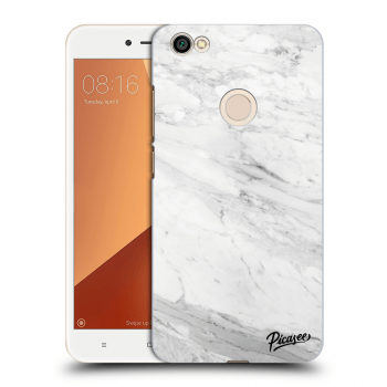 Picasee Xiaomi Redmi Note 5A Prime Hülle - Transparenter Kunststoff - White marble