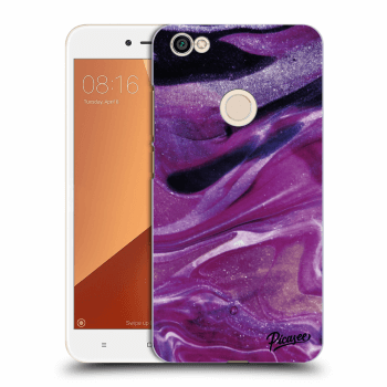 Picasee Xiaomi Redmi Note 5A Prime Hülle - Transparenter Kunststoff - Purple glitter