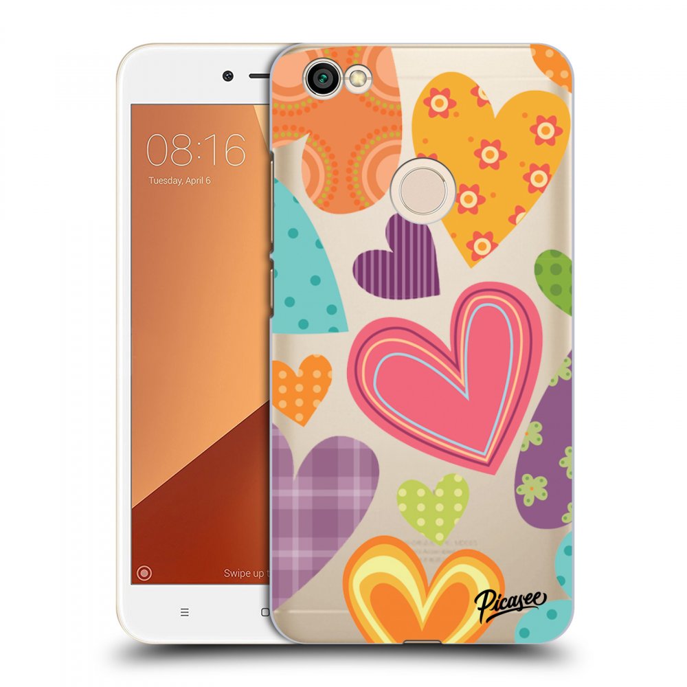 Picasee Xiaomi Redmi Note 5A Prime Hülle - Transparentes Silikon - Colored heart
