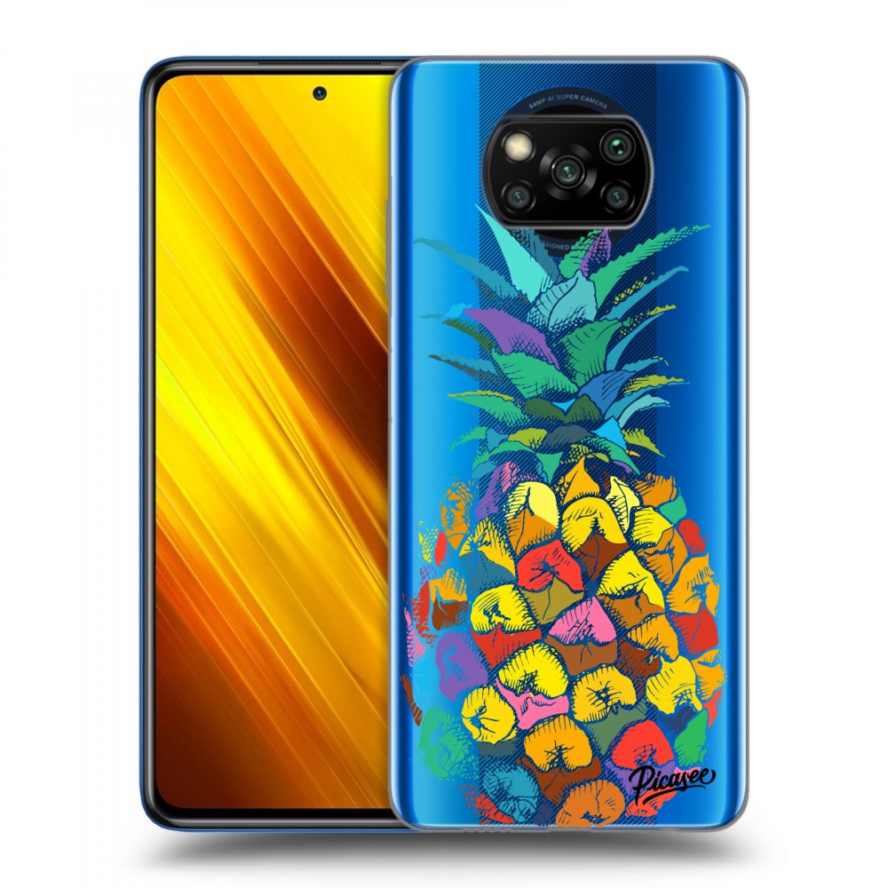 Picasee Xiaomi Poco X3 Hülle - Transparentes Silikon - Pineapple