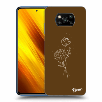 Hülle für Xiaomi Poco X3 - Brown flowers