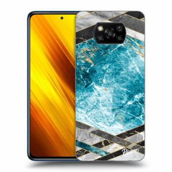 Hülle für Xiaomi Poco X3 - Blue geometry