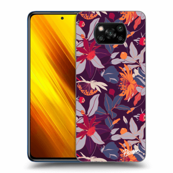 Hülle für Xiaomi Poco X3 - Purple Leaf