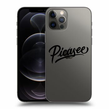 Picasee Apple iPhone 12 Pro Hülle - Transparentes Silikon - Picasee - old logo - black