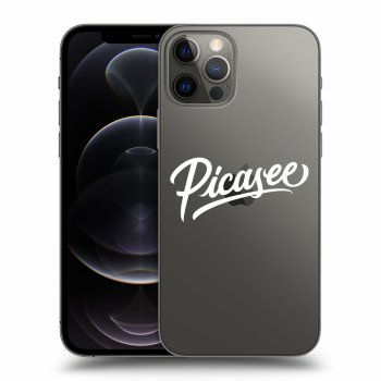 Picasee Apple iPhone 12 Pro Hülle - Transparentes Silikon - Picasee - old logo - white