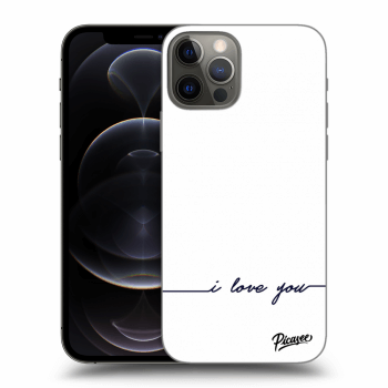Picasee Apple iPhone 12 Pro Hülle - Transparentes Silikon - I love you