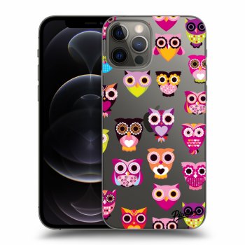 Picasee Apple iPhone 12 Pro Hülle - Transparentes Silikon - Owls
