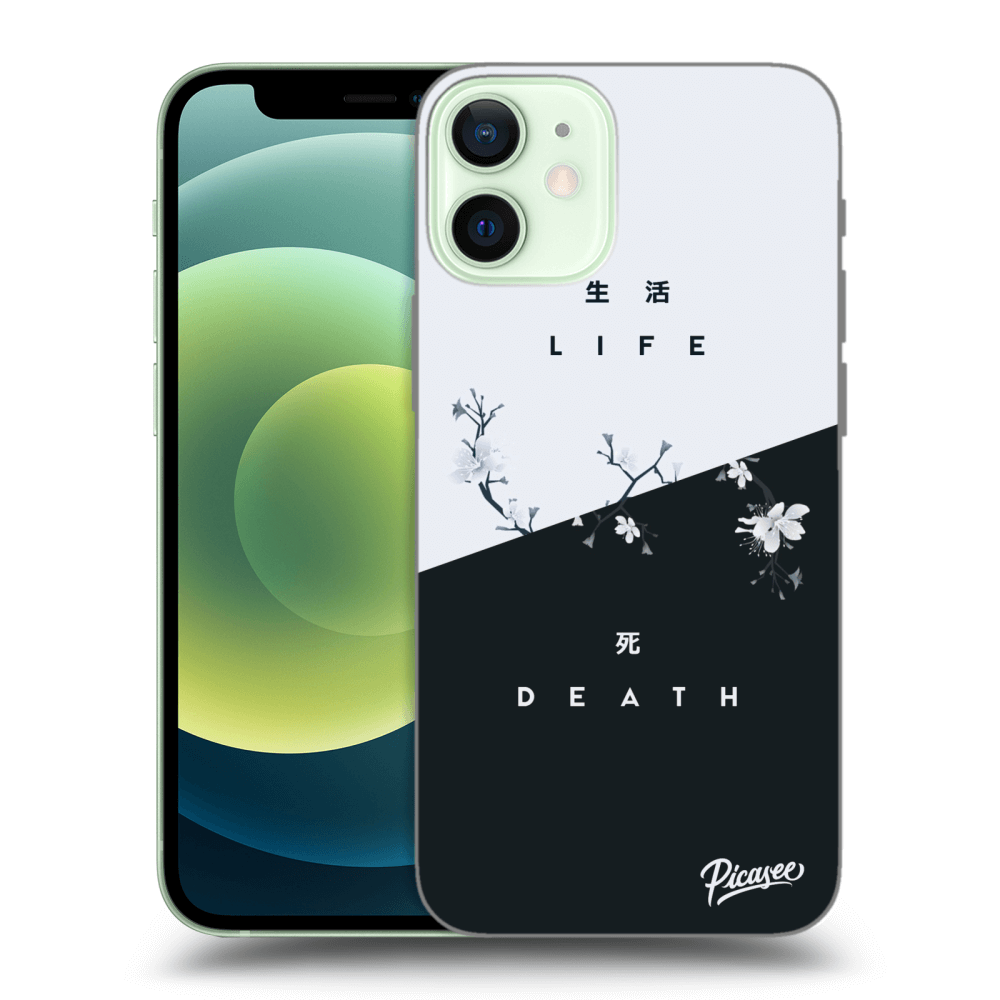 Picasee Apple iPhone 12 mini Hülle - Transparentes Silikon - Life - Death