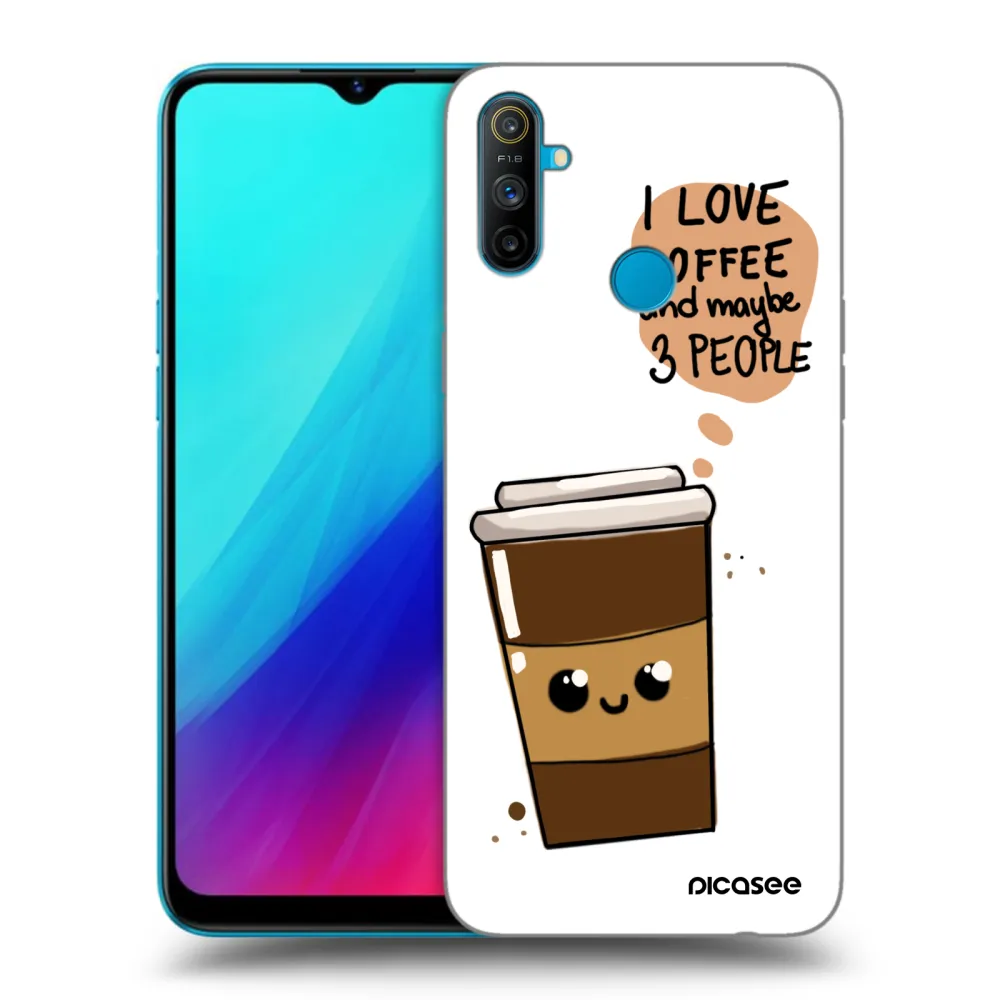 Picasee Realme C3 Hülle - Schwarzes Silikon - Cute coffee