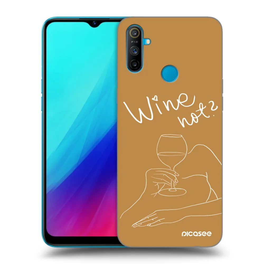 Picasee Realme C3 Hülle - Schwarzes Silikon - Wine not