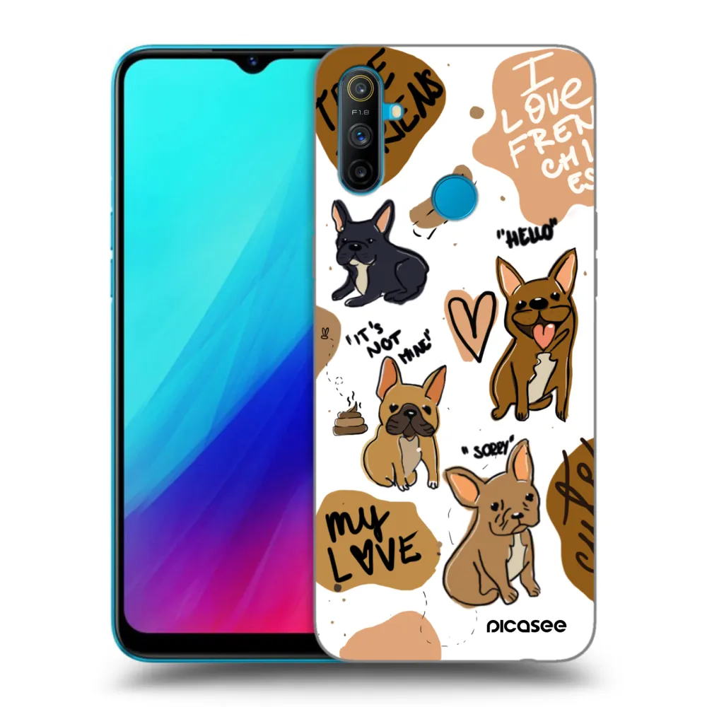 Picasee Realme C3 Hülle - Schwarzes Silikon - Frenchies