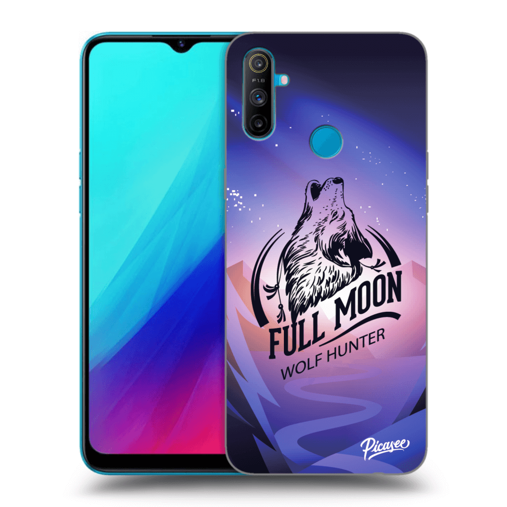 Picasee Realme C3 Hülle - Schwarzes Silikon - Wolf