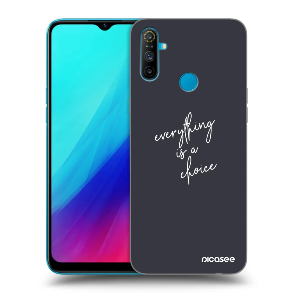 Picasee Realme C3 Hülle - Schwarzes Silikon - Everything is a choice